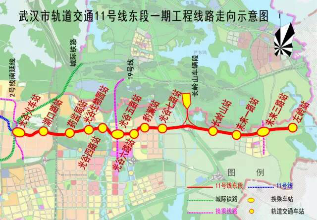 武汉地铁16号线最新线路图